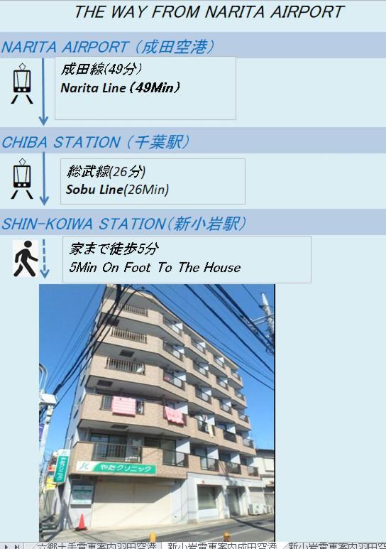 S4/広いバルコニー!新小岩駅から徒歩5分!ディズニー&成田空港直通! Appartamento Tokyo